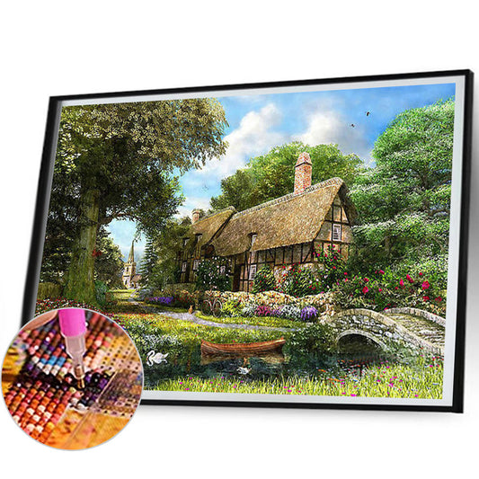 Village House - Full Round Drill Diamond Painting 50*40CM