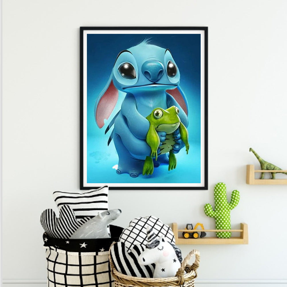 Stitch And The Frog - Full Round Drill Diamond Painting 30*40CM