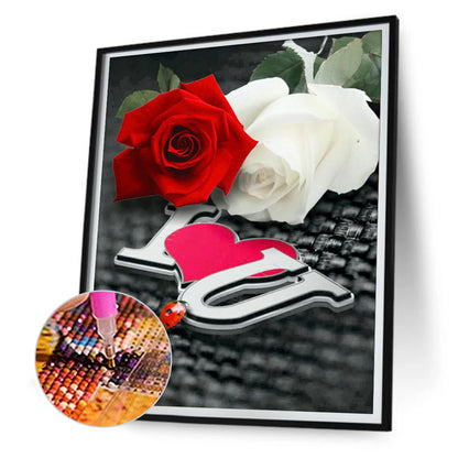 Valentine Rose 30*40CM(Canvas) Full Round Drill Diamond Painting