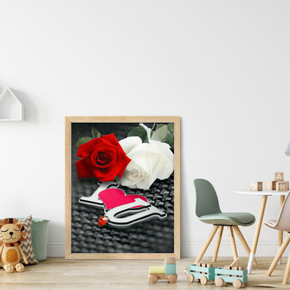 Valentine Rose 30*40CM(Canvas) Full Round Drill Diamond Painting