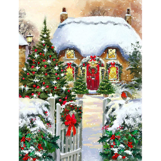 Christmas Garden 40*50CM(Canvas) Full Round Drill Diamond Painting