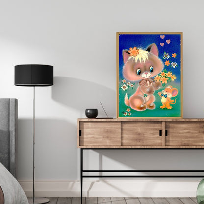 Bunny And Mouse - Full Round Drill Diamond Painting 30*40CM