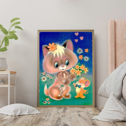 Bunny And Mouse - Full Round Drill Diamond Painting 30*40CM