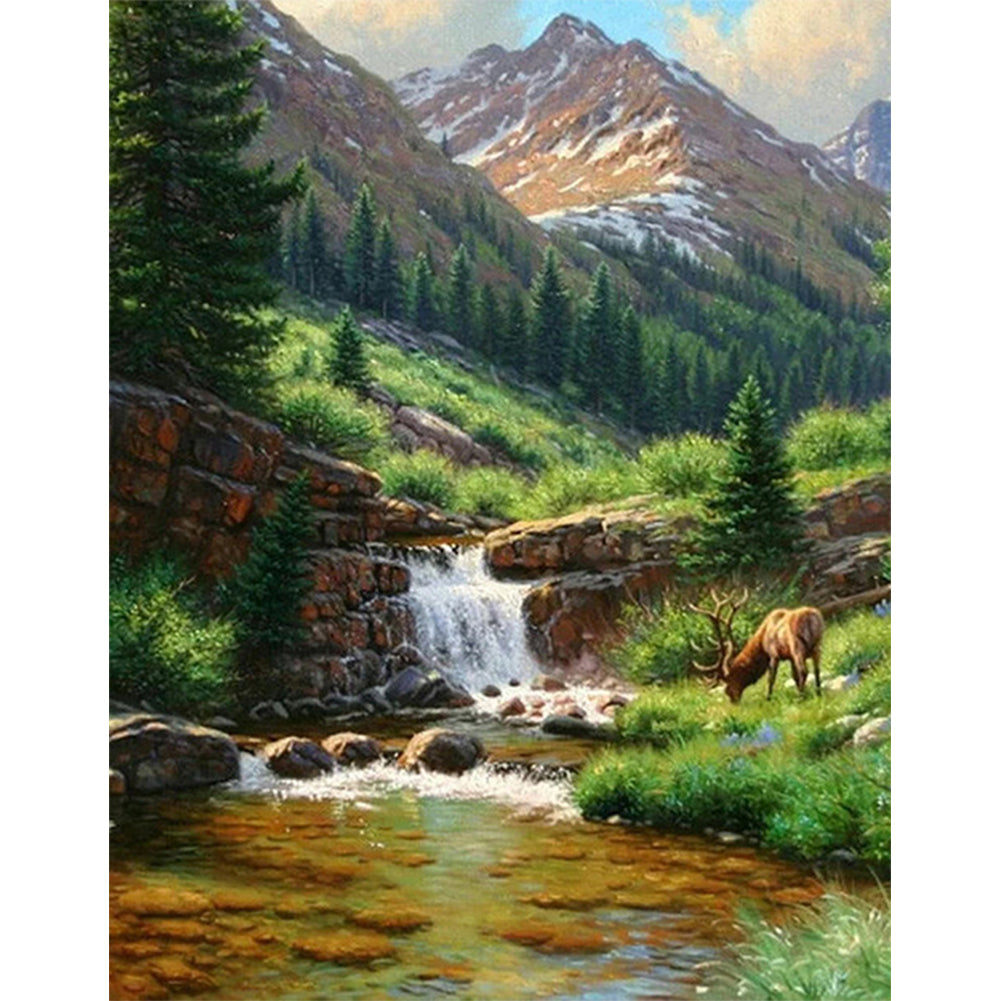 Small River Water - Full Round Drill Diamond Painting 30*40CM