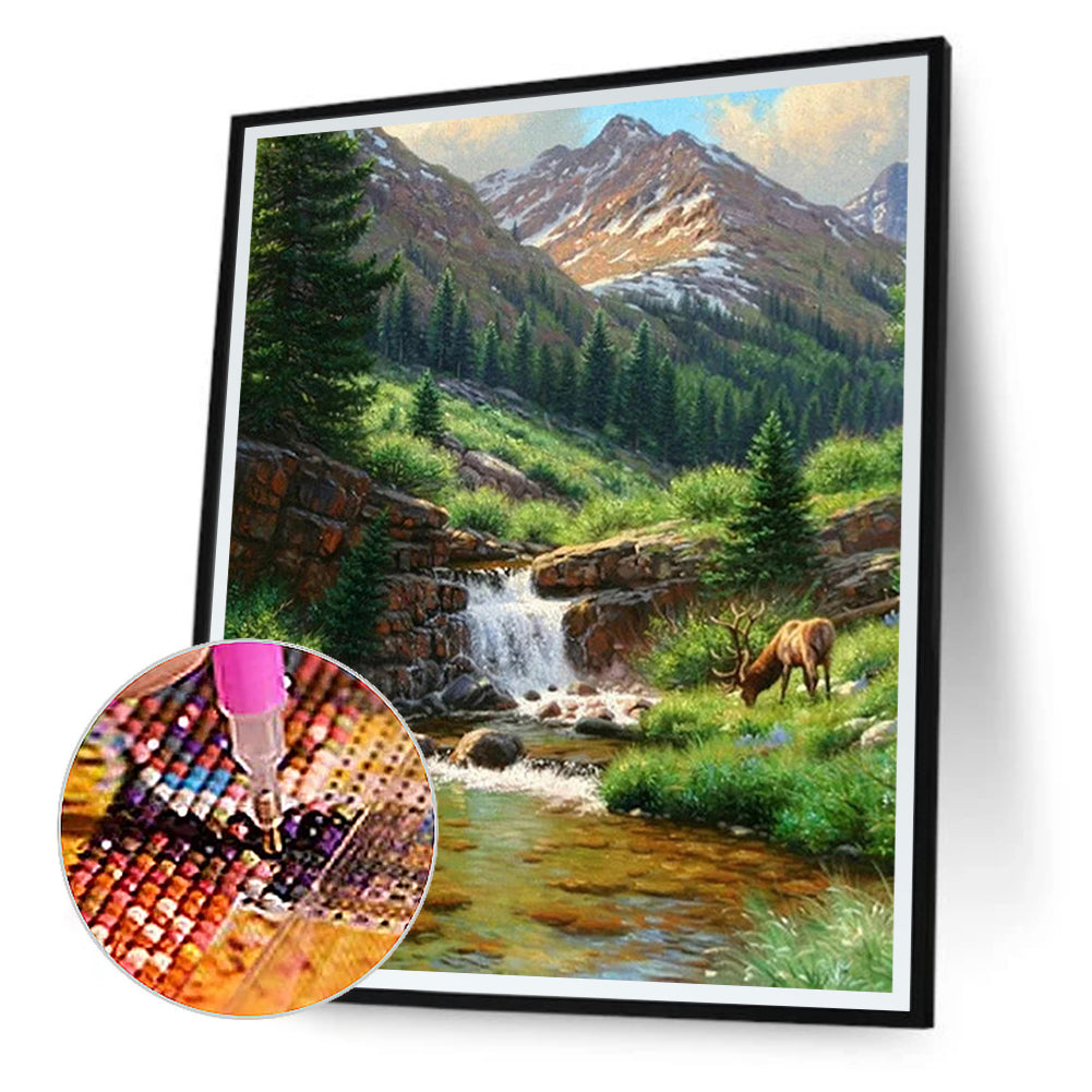 Small River Water - Full Round Drill Diamond Painting 30*40CM