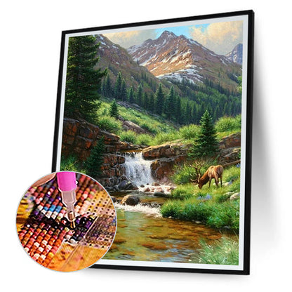 Small River Water - Full Round Drill Diamond Painting 30*40CM