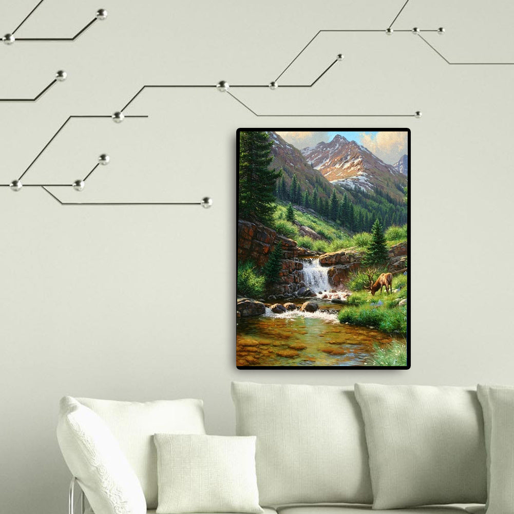Small River Water - Full Round Drill Diamond Painting 30*40CM