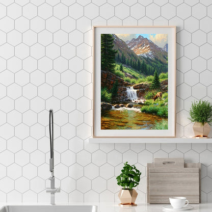 Small River Water - Full Round Drill Diamond Painting 30*40CM
