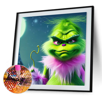 Christmas Green Monster - Full Round Drill Diamond Painting 30*30CM