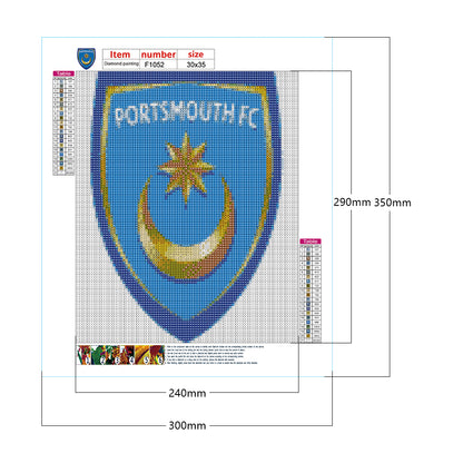 Portsmouth Football Club - Full Square Drill Diamond Painting 30*35CM