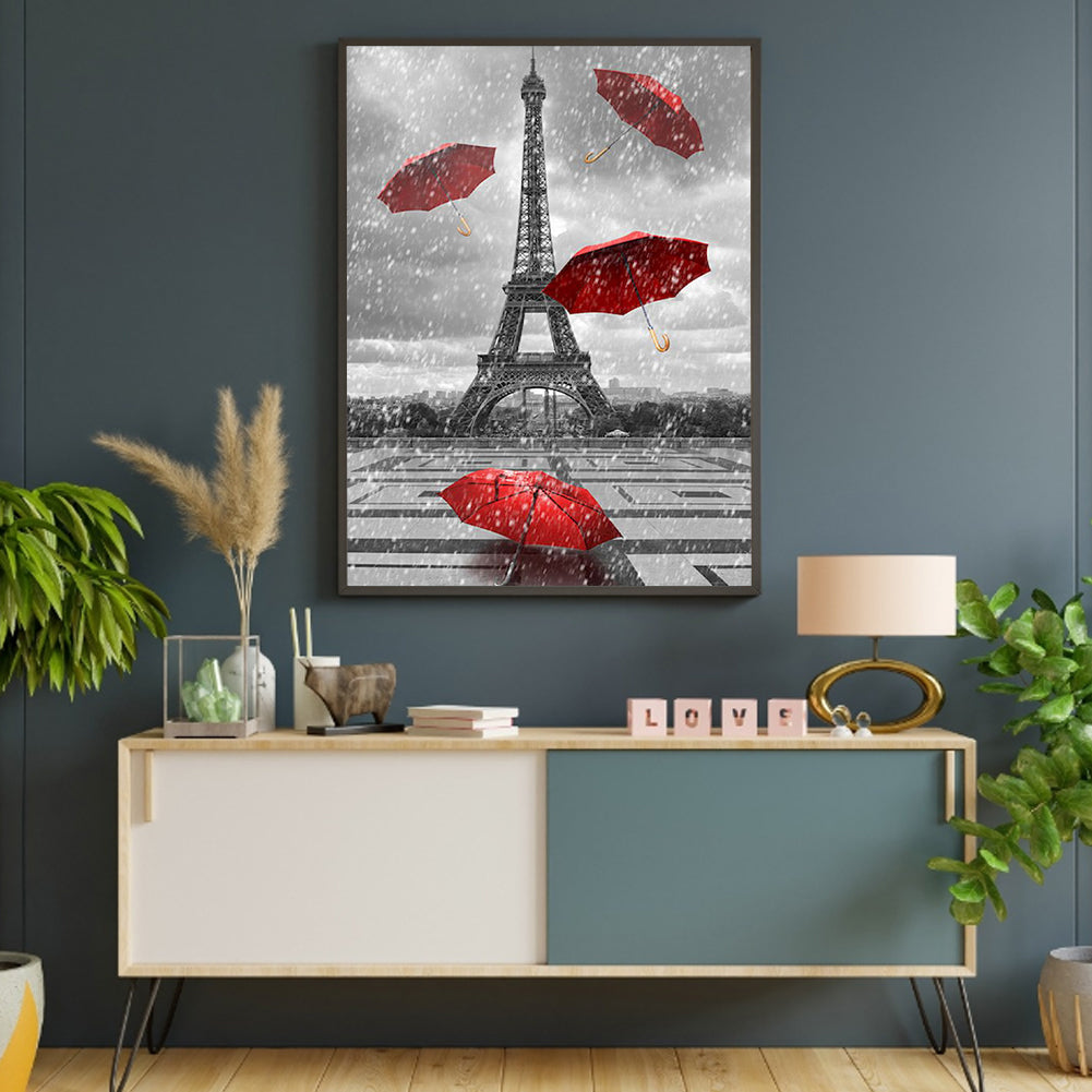 Eiffel Tower - Full Round Drill Diamond Painting 30*40CM
