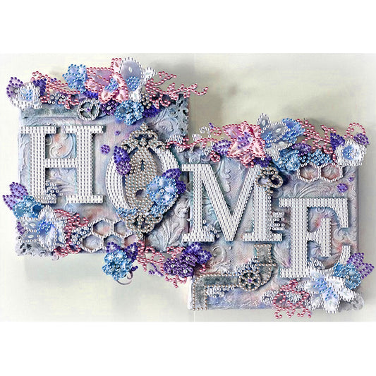 Home 40*30CM(Canvas) Special Shaped Drill Diamond Painting