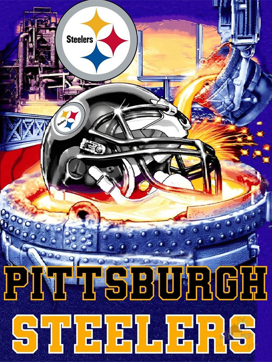 Pittsburgh Steelers Logo 40*50CM(Canvas) Full Round Drill Diamond Painting