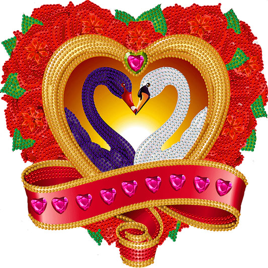 Mandarin Duck Swan - Special Shaped Drill Diamond Painting 30*30CM