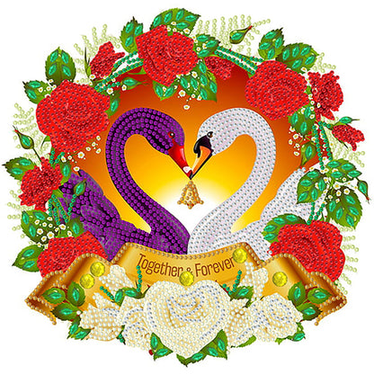 Mandarin Duck Swan - Special Shaped Drill Diamond Painting 30*30CM