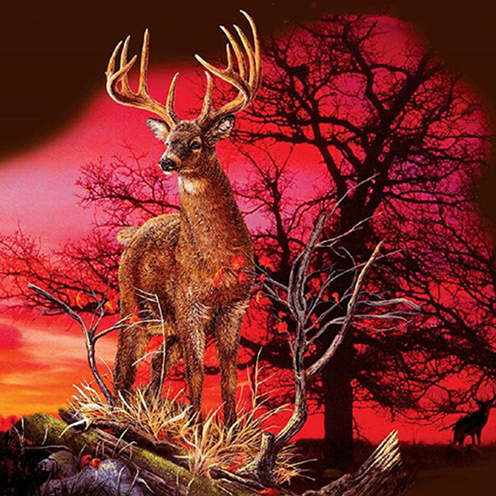 Deer In The Woods - Full Square Drill Diamond Painting 30*30CM
