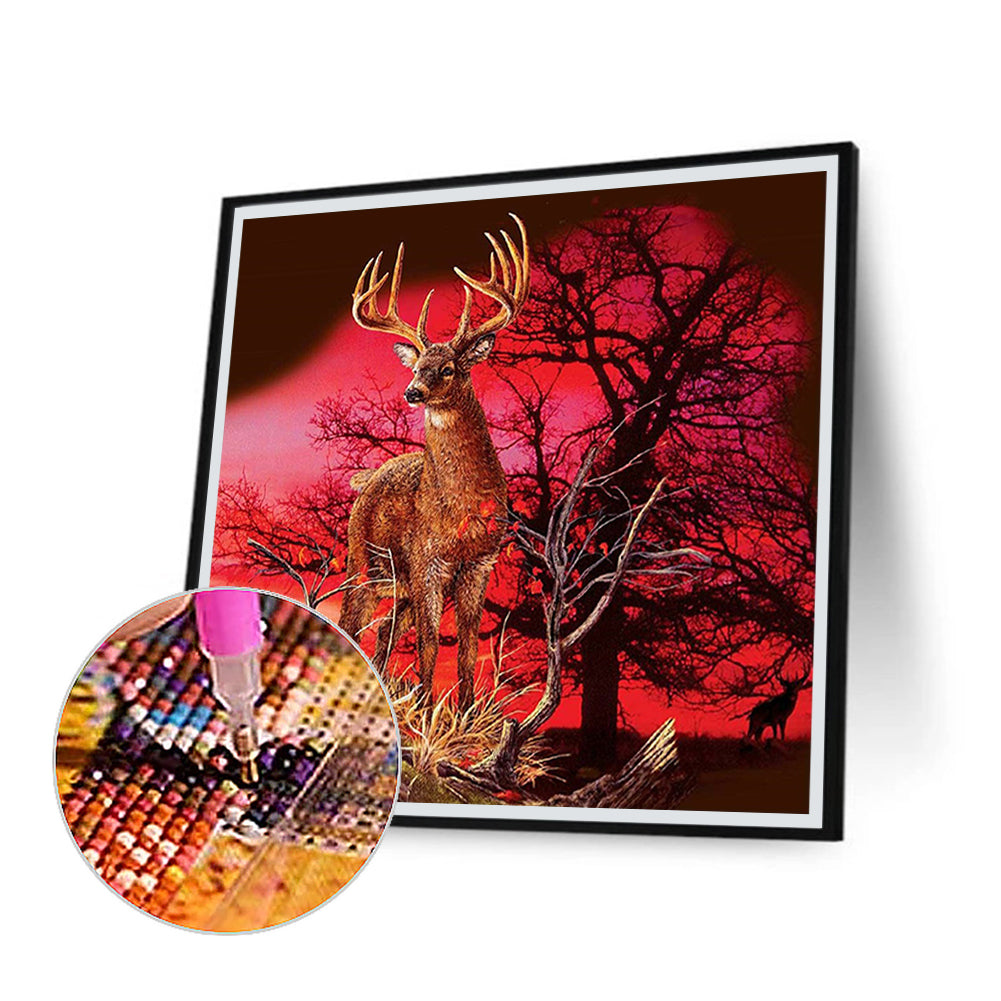 Deer In The Woods - Full Square Drill Diamond Painting 30*30CM