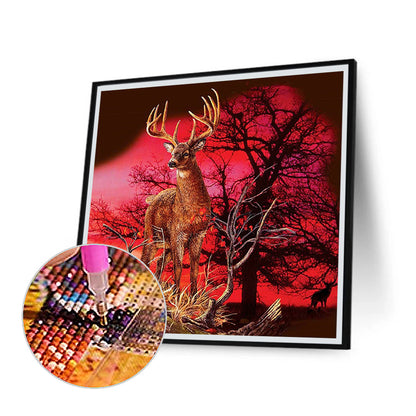 Deer In The Woods - Full Square Drill Diamond Painting 30*30CM