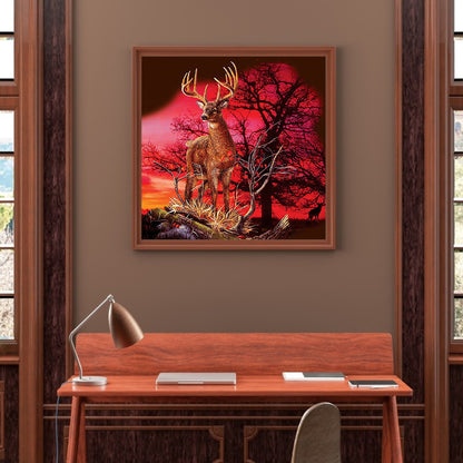Deer In The Woods - Full Square Drill Diamond Painting 30*30CM