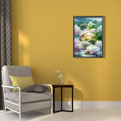 Dream Flower House - Full Round Drill Diamond Painting 40*50CM