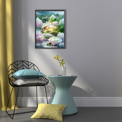 Dream Flower House - Full Round Drill Diamond Painting 40*50CM