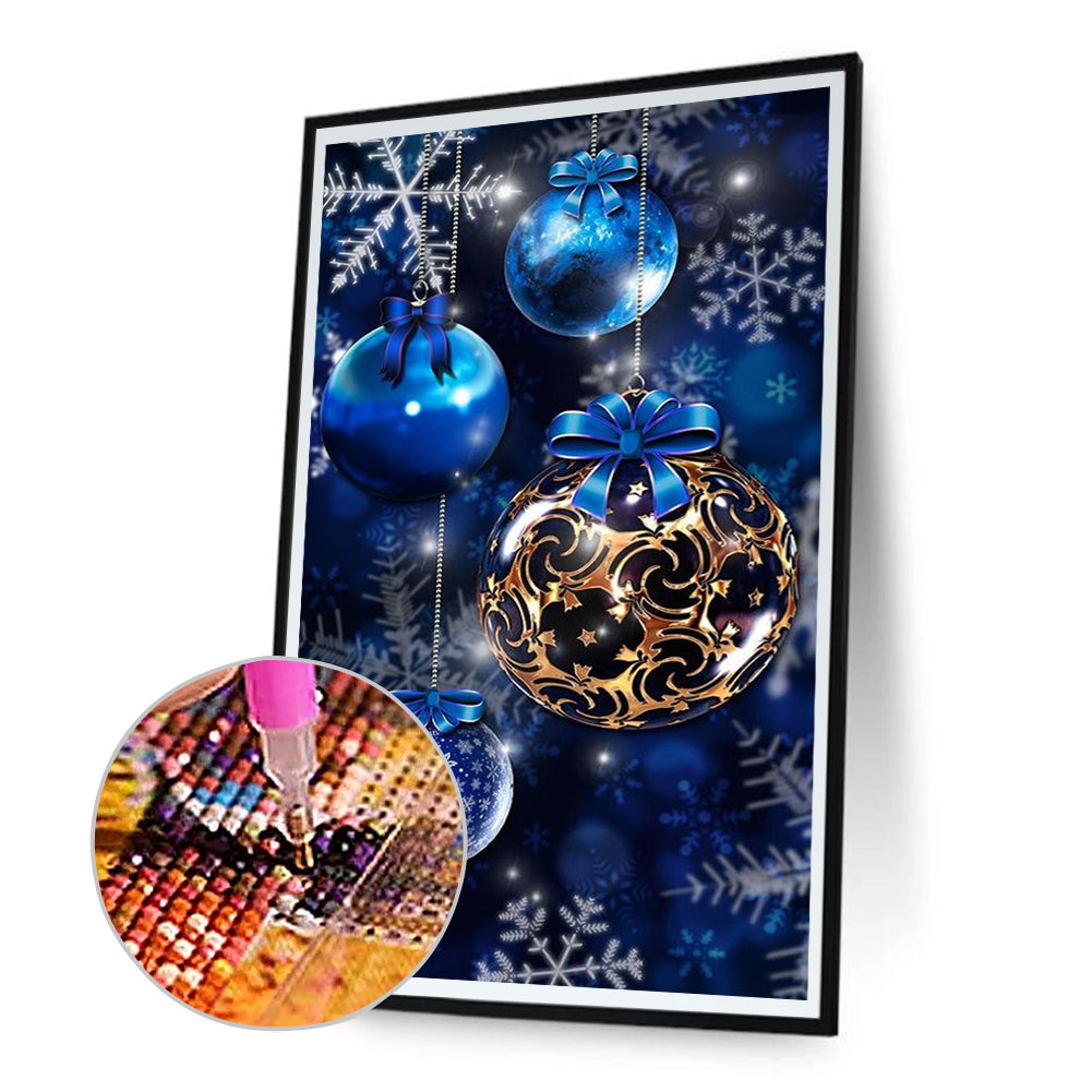 Blue Decorative Ball 40*70CM(Canvas) Full Round Drill Diamond Painting