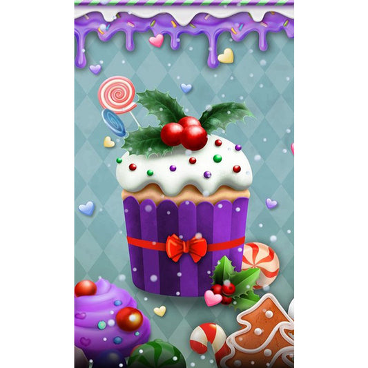 Holiday Cupcakes 40*70CM(Canvas) Full Round Drill Diamond Painting