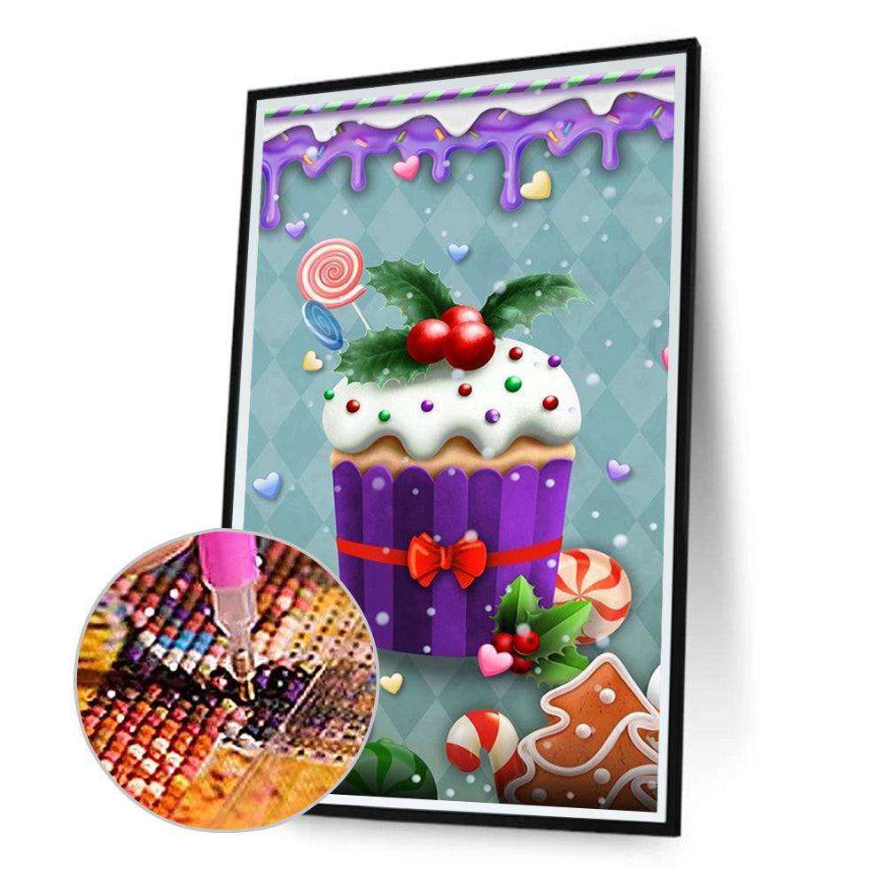 Holiday Cupcakes 40*70CM(Canvas) Full Round Drill Diamond Painting