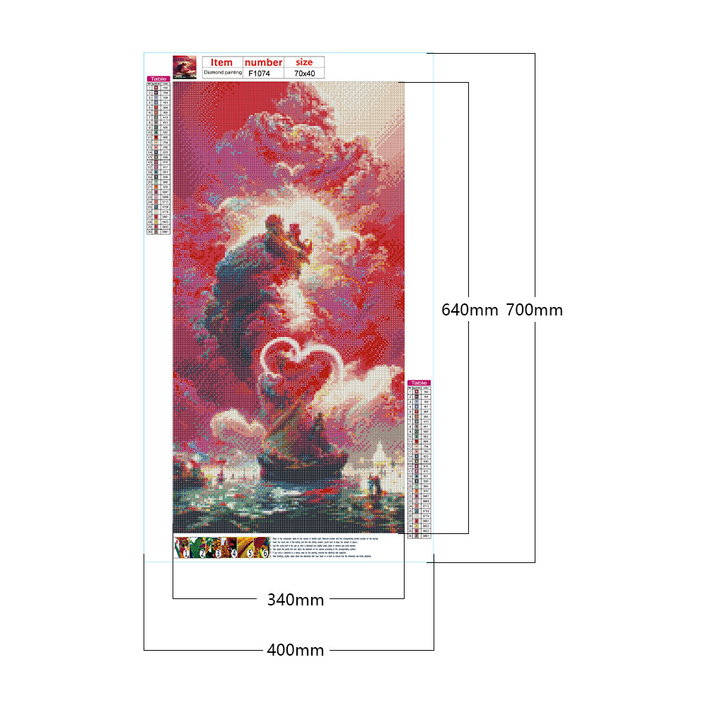 Dream Love Clouds - Full Square Drill Diamond Painting 40*70CM