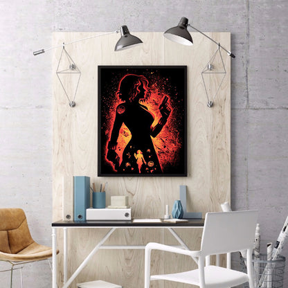 Black Widow Silhouette - Full Square Drill Diamond Painting 40*50CM