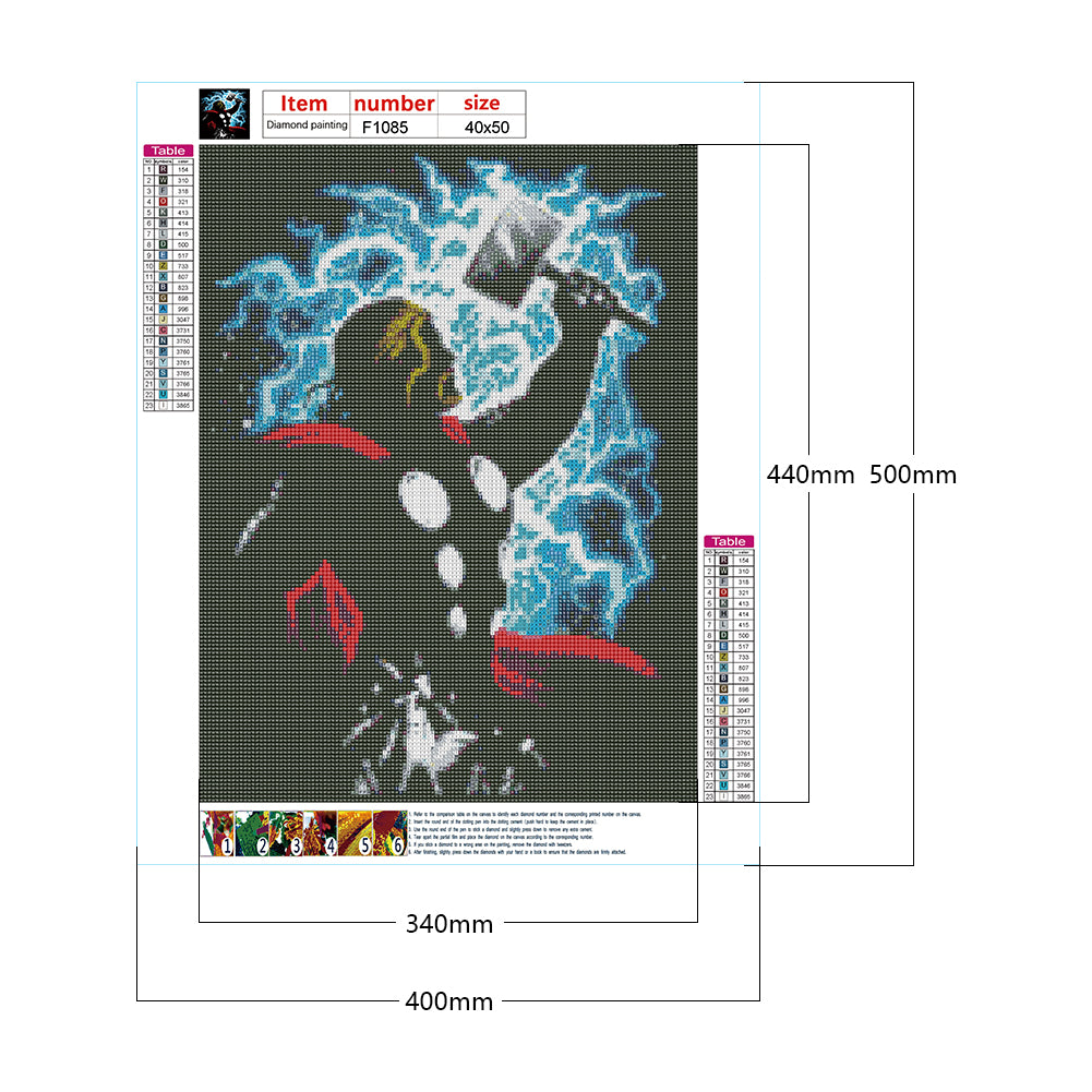 Thor Silhouette - Full Square Drill Diamond Painting 40*50CM