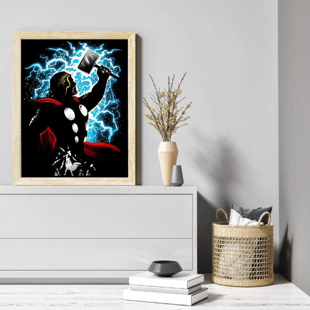 Thor Silhouette - Full Square Drill Diamond Painting 40*50CM