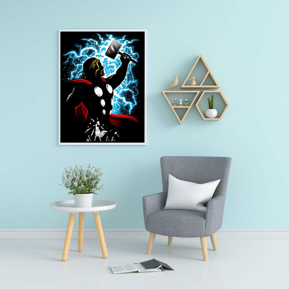 Thor Silhouette - Full Square Drill Diamond Painting 40*50CM