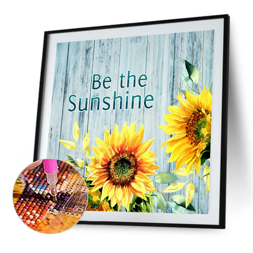 Retro Sunflower - Full Round Drill Diamond Painting 30*30CM