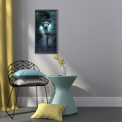 Forest Wolf - Full Round Drill Diamond Painting 30*70CM