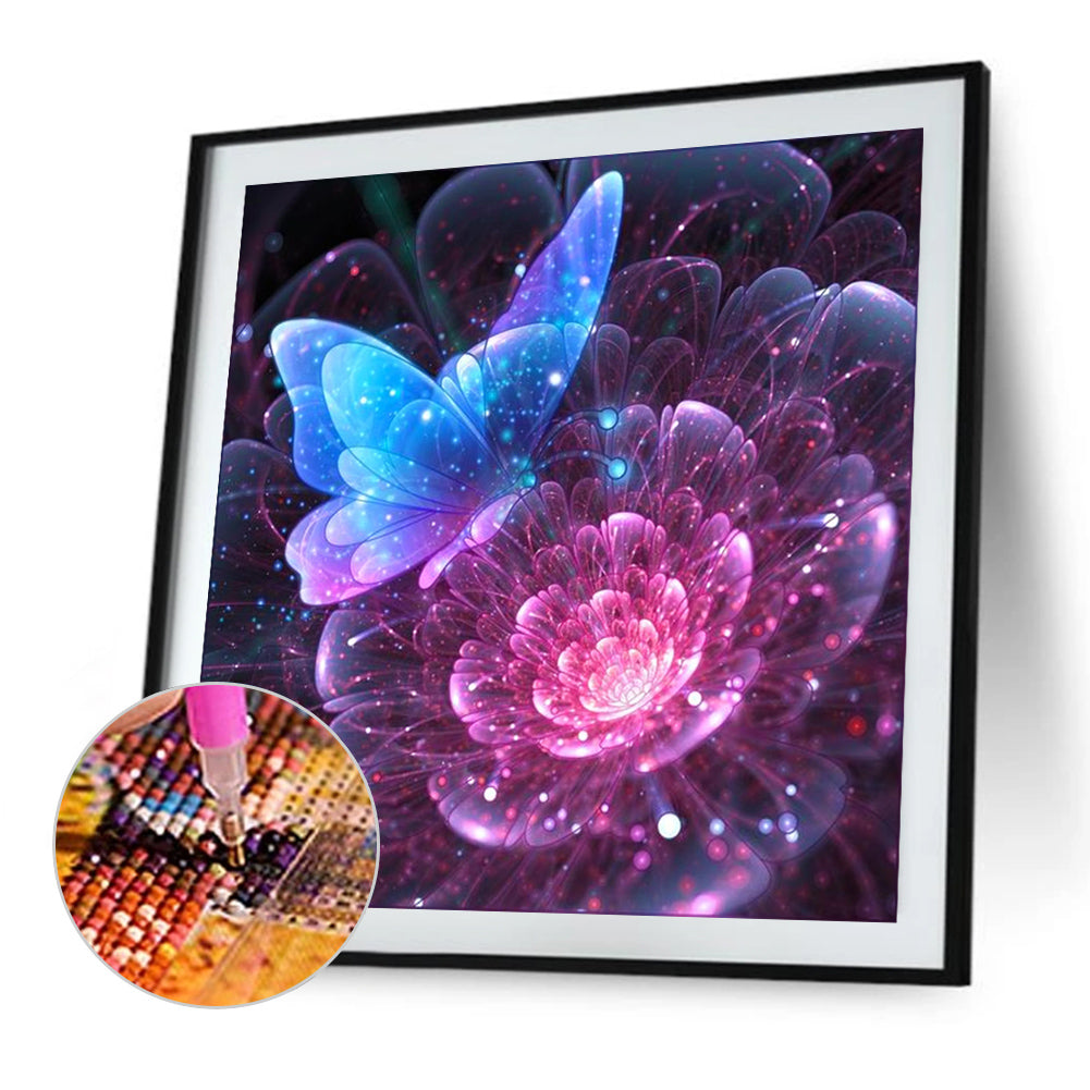 Butterflies - Full Round Drill Diamond Painting 30*30CM