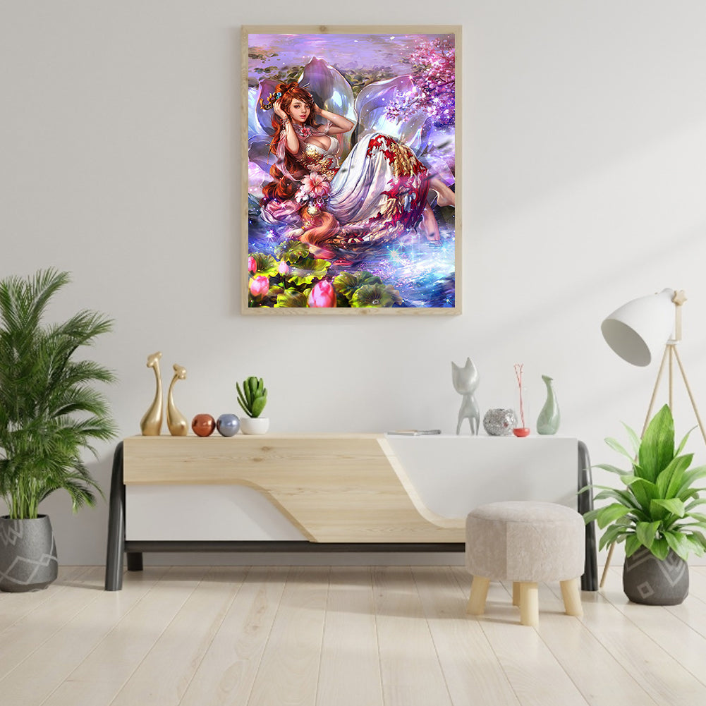 Lotus Fairy - Full Round Drill Diamond Painting 40*50CM