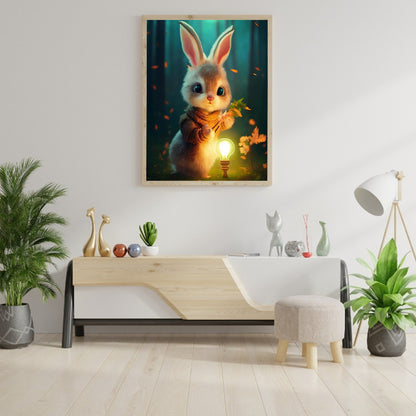 Cute Bunny - Full Round Drill Diamond Painting 30*40CM