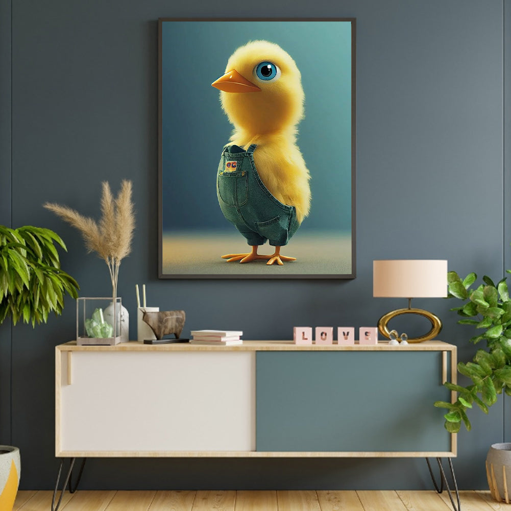Cute Little Yellow Duck - Full Round Drill Diamond Painting 30*40CM