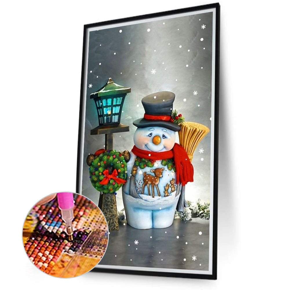 Christmas Snowman - Full Round Drill Diamond Painting 40*70CM