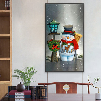 Christmas Snowman - Full Round Drill Diamond Painting 40*70CM