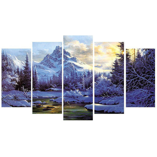 Snow Mountain Rime - Full Square Drill Diamond Painting 95*45CM