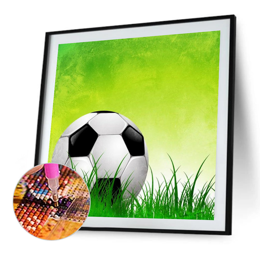 Grass Football - Full Round Drill Diamond Painting 30*30CM