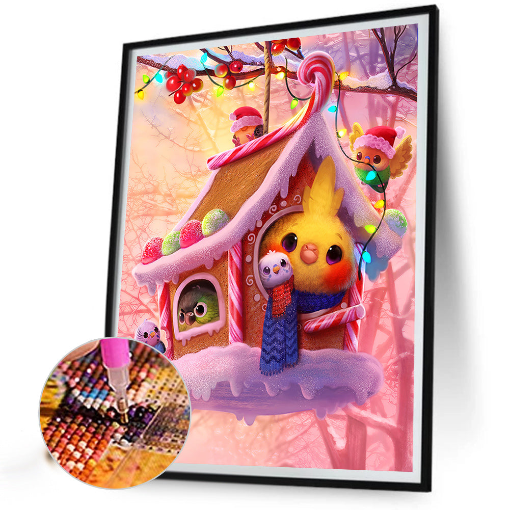 Cartoon Chick Candy House - Full Round Drill Diamond Painting 30*40CM