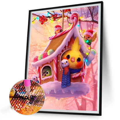 Cartoon Chick Candy House - Full Round Drill Diamond Painting 30*40CM