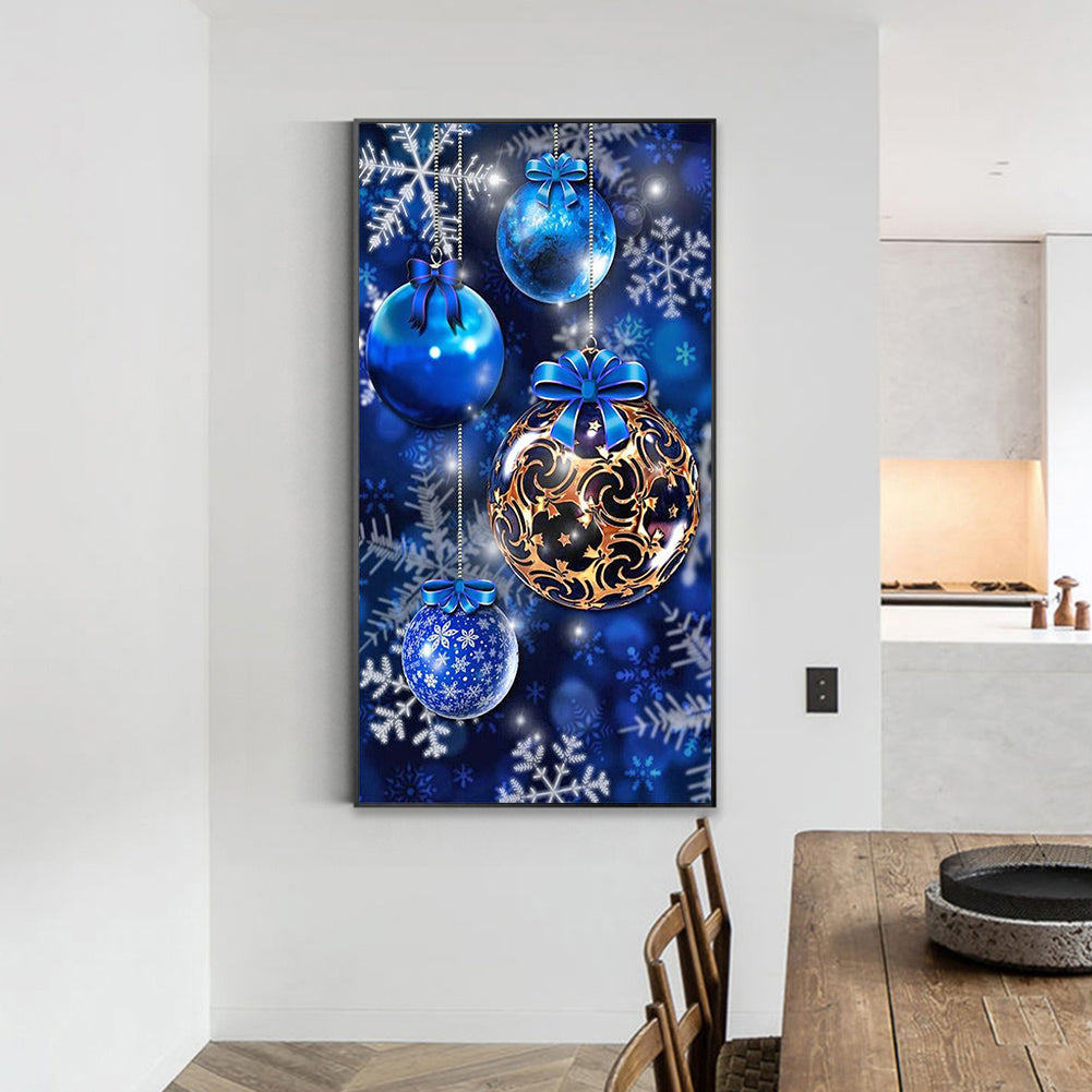 Blue Decorative Ball - Full Square Drill Diamond Painting 40*70CM