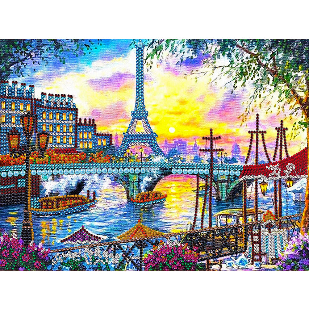 Eiffel Tower - Special Shaped Drill Diamond Painting 40*30CM