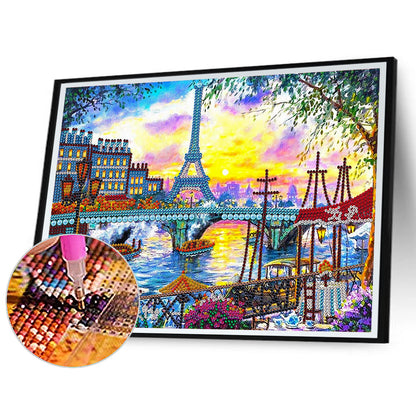 Eiffel Tower - Special Shaped Drill Diamond Painting 40*30CM