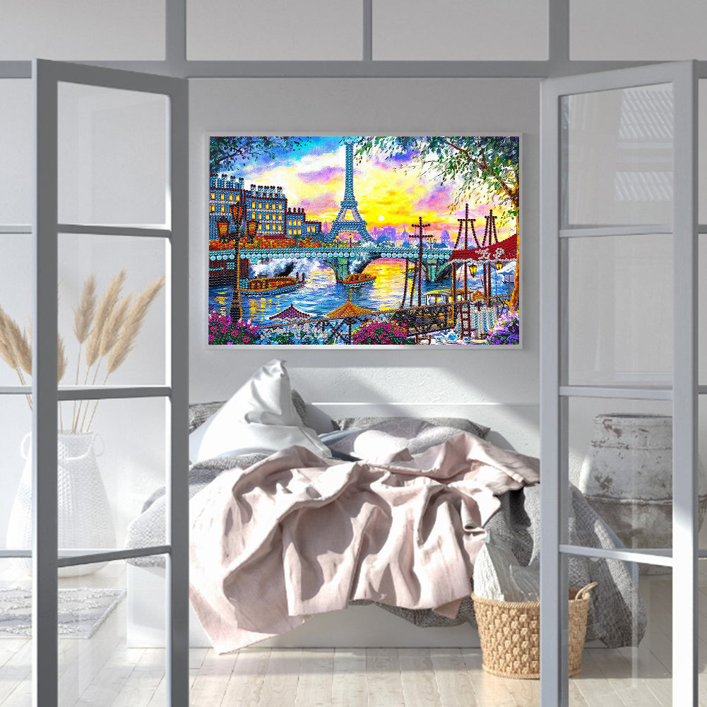Eiffel Tower - Special Shaped Drill Diamond Painting 40*30CM