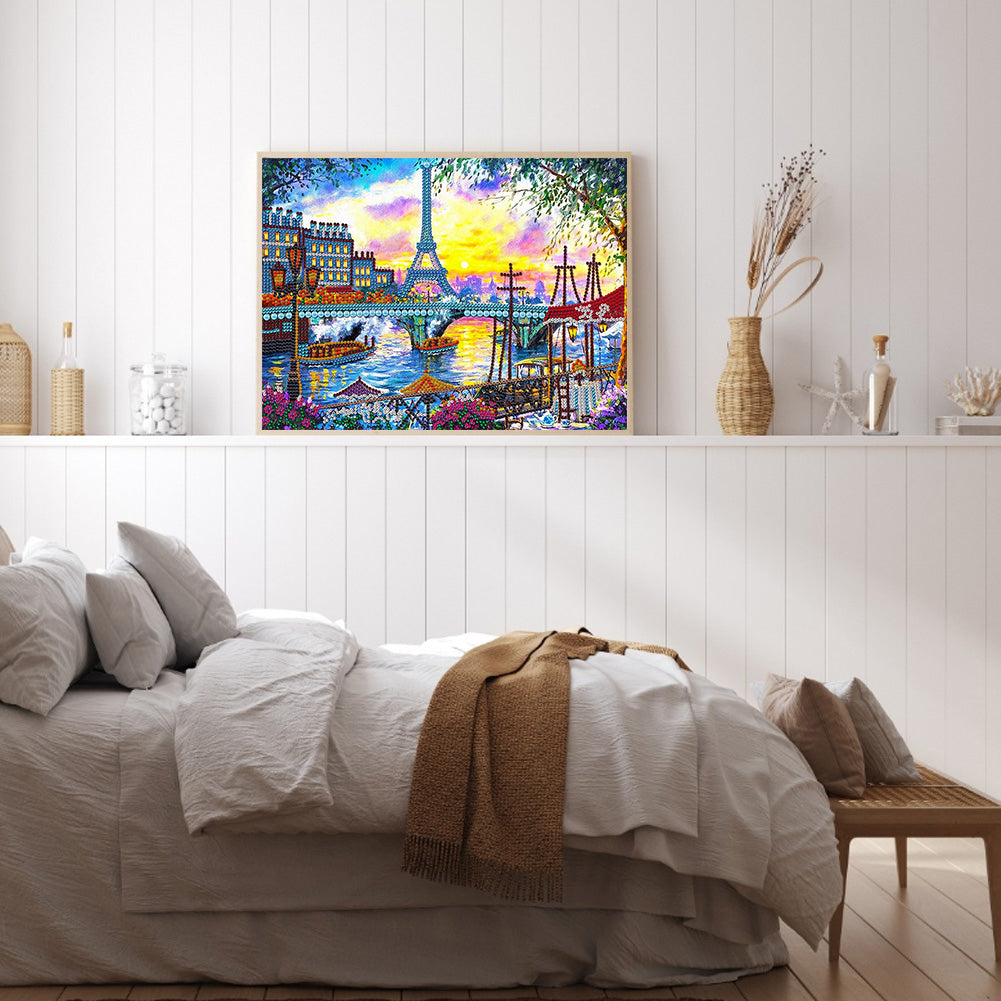 Eiffel Tower - Special Shaped Drill Diamond Painting 40*30CM
